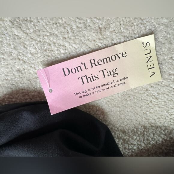 VENUS Black Wrap-Style Jumpsuit with Tapered Legs - Picture 6 of 8